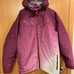 Volcom Omega Goretex with Ziptech Men’s Medium Purple and White Snow Jacket